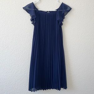 ✨Gorgeous✨BCBGeneration Pleated Navy Blue Chiffon Dress XXS